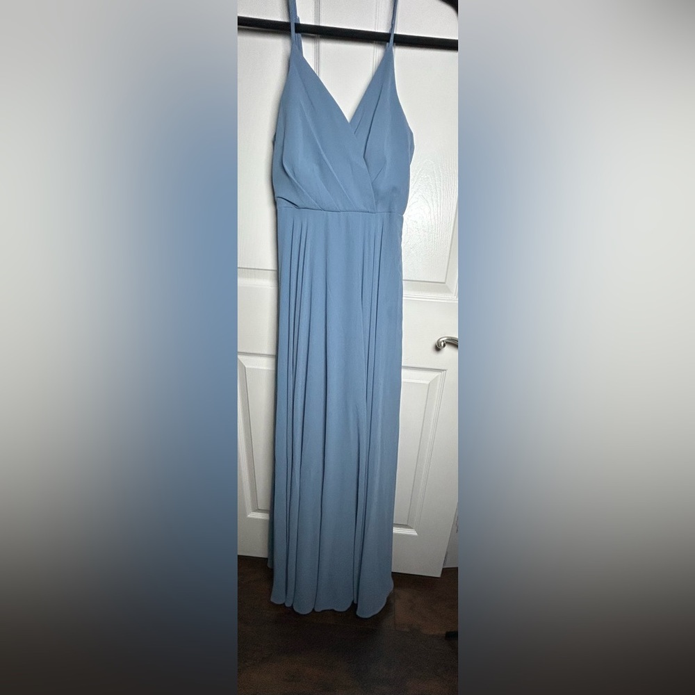 Lulus All About Love Slate Blue Maxi Dress Size Small NWOT - Picture 9 of 9